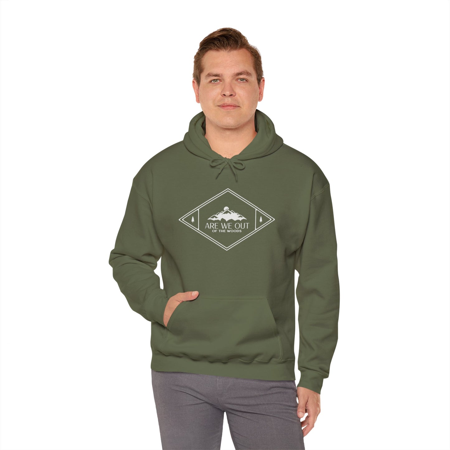 Hooded Sweatshirt "Are we out of the woods" - Man