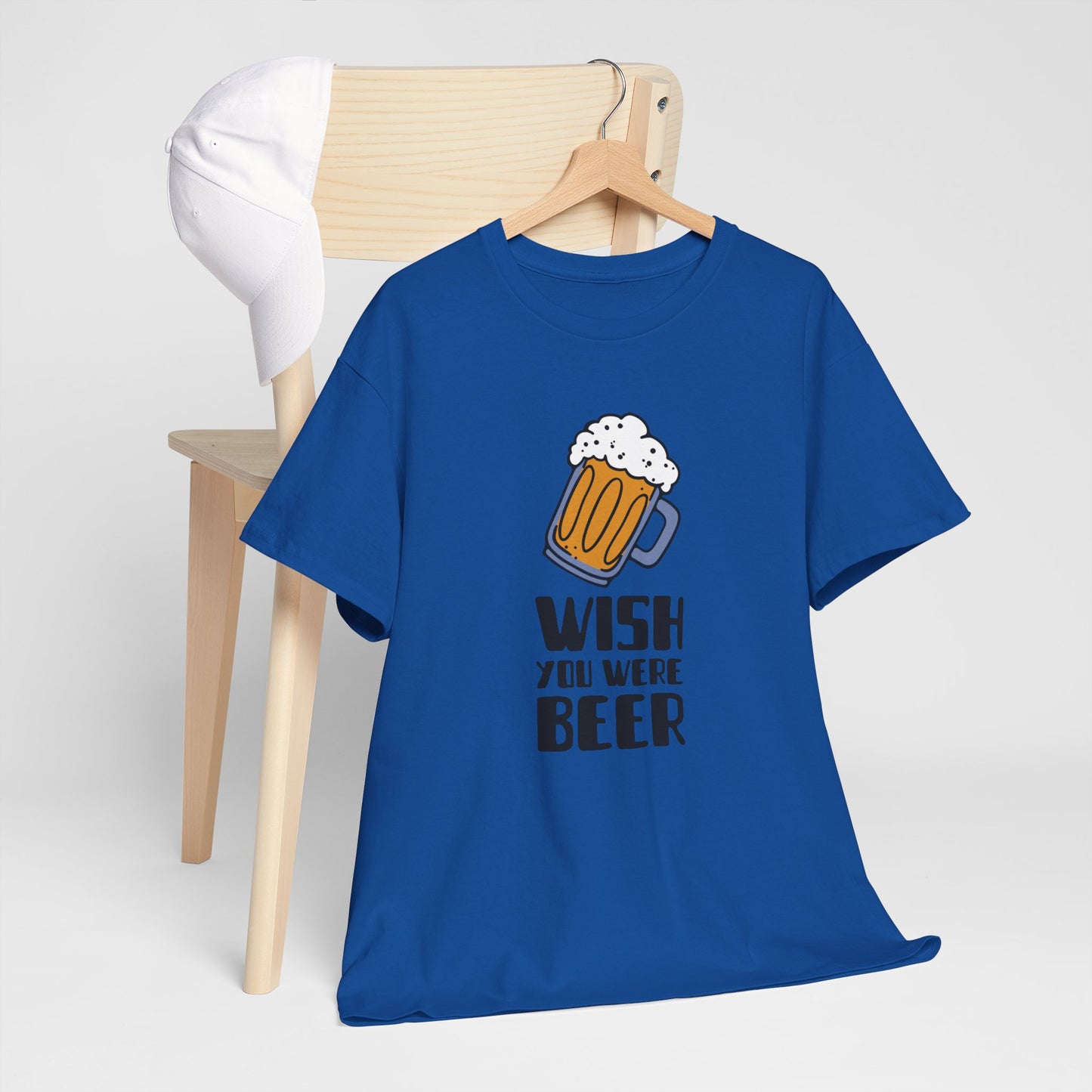 Camiseta masculina "Wish You Were Beer" - Conforto casual com um toque especial da Romero's