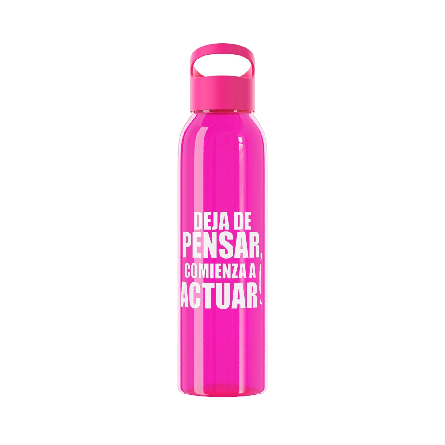 Reusable Sky Bottle - "Stop Thinking, Start Acting!"