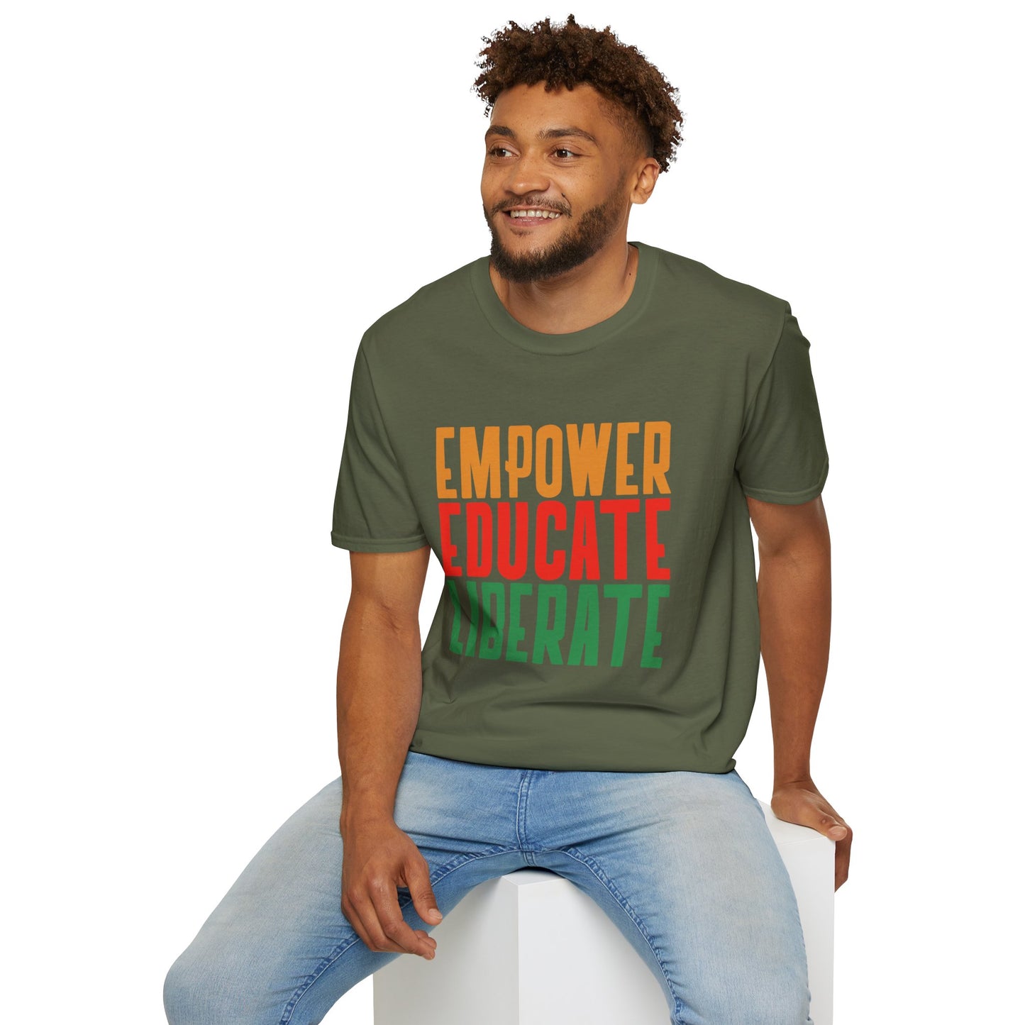 'Empower, Educate, Liberate' T-Shirt: Celebrating Diversity at Romero's | Men