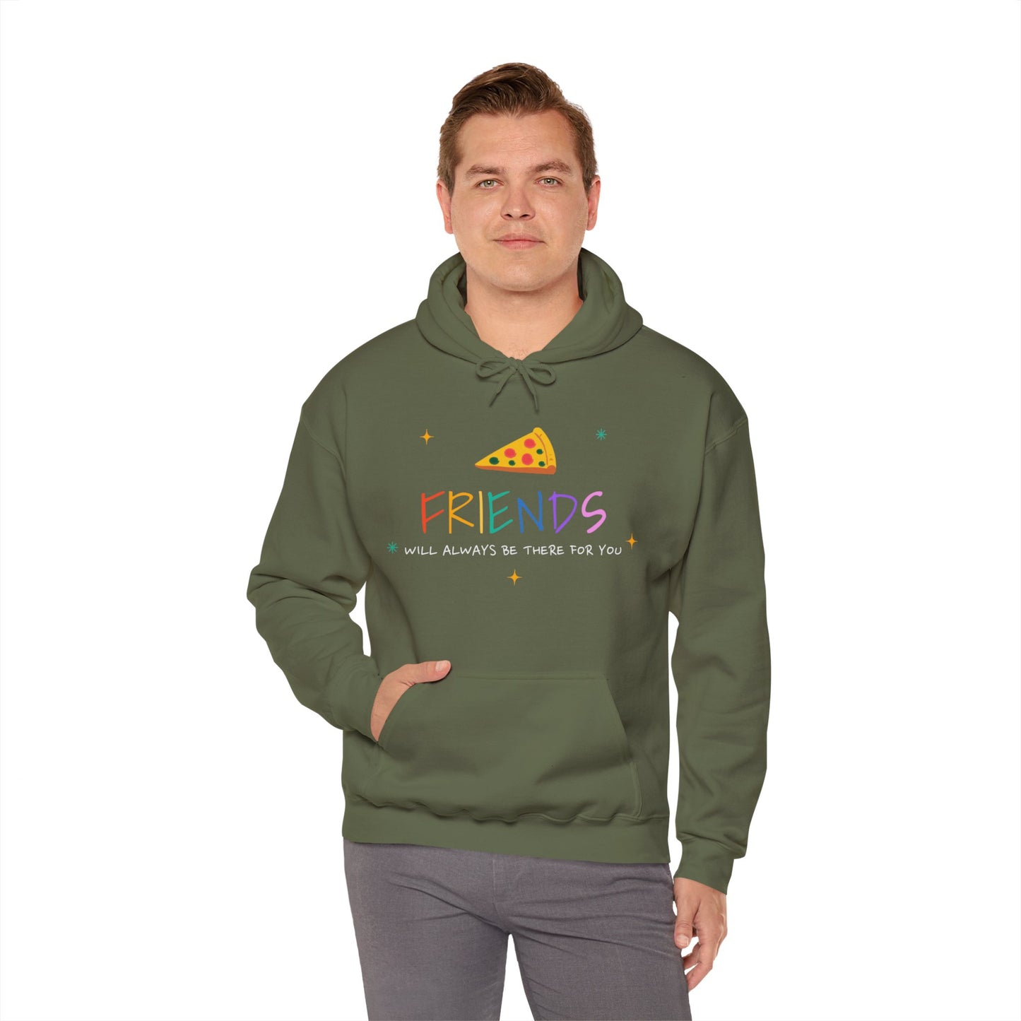 Switshirt with Hood "Friends will always be there for you" - Man