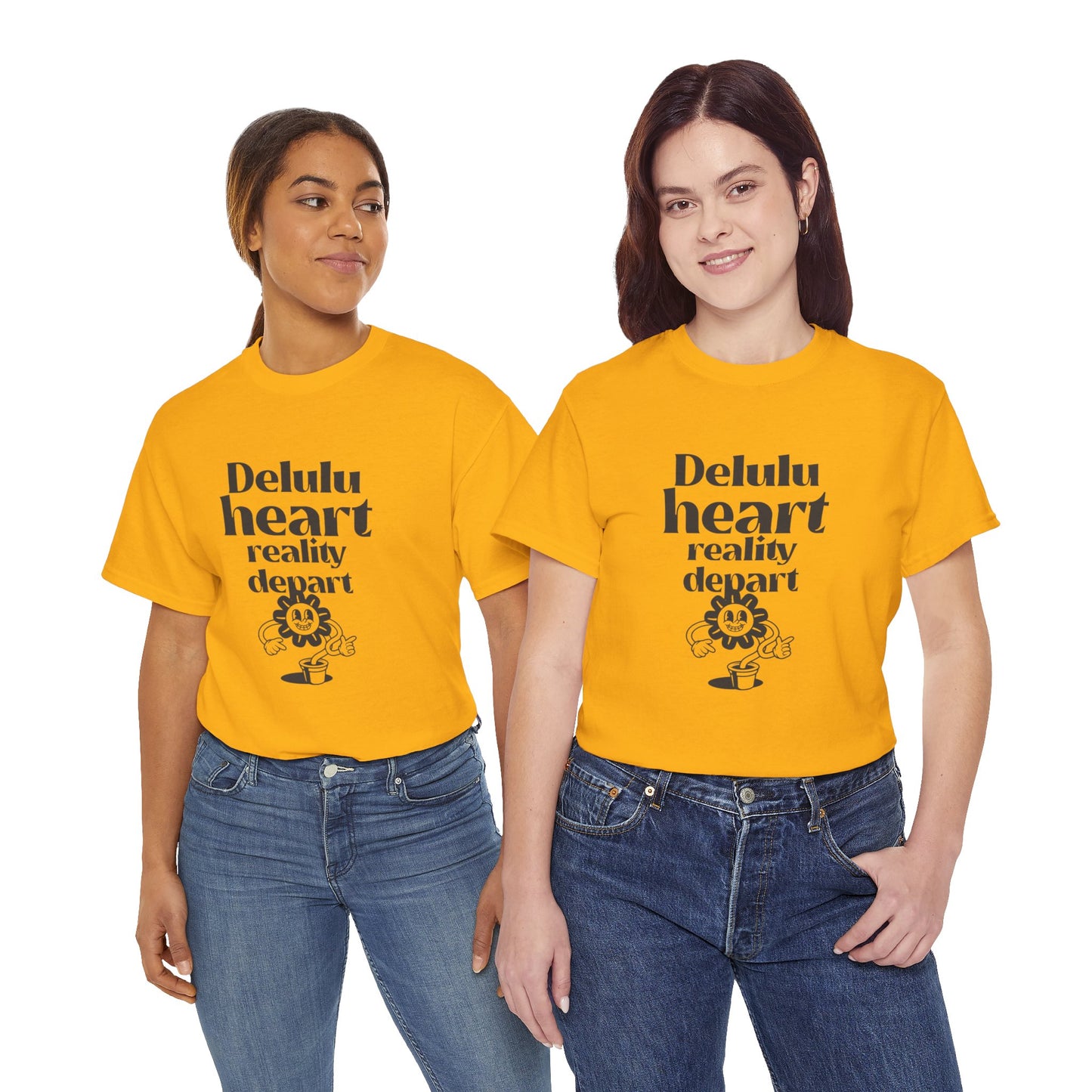 T-shirt -"Delulu Heart, Reality Depart" - Women -  Romero's