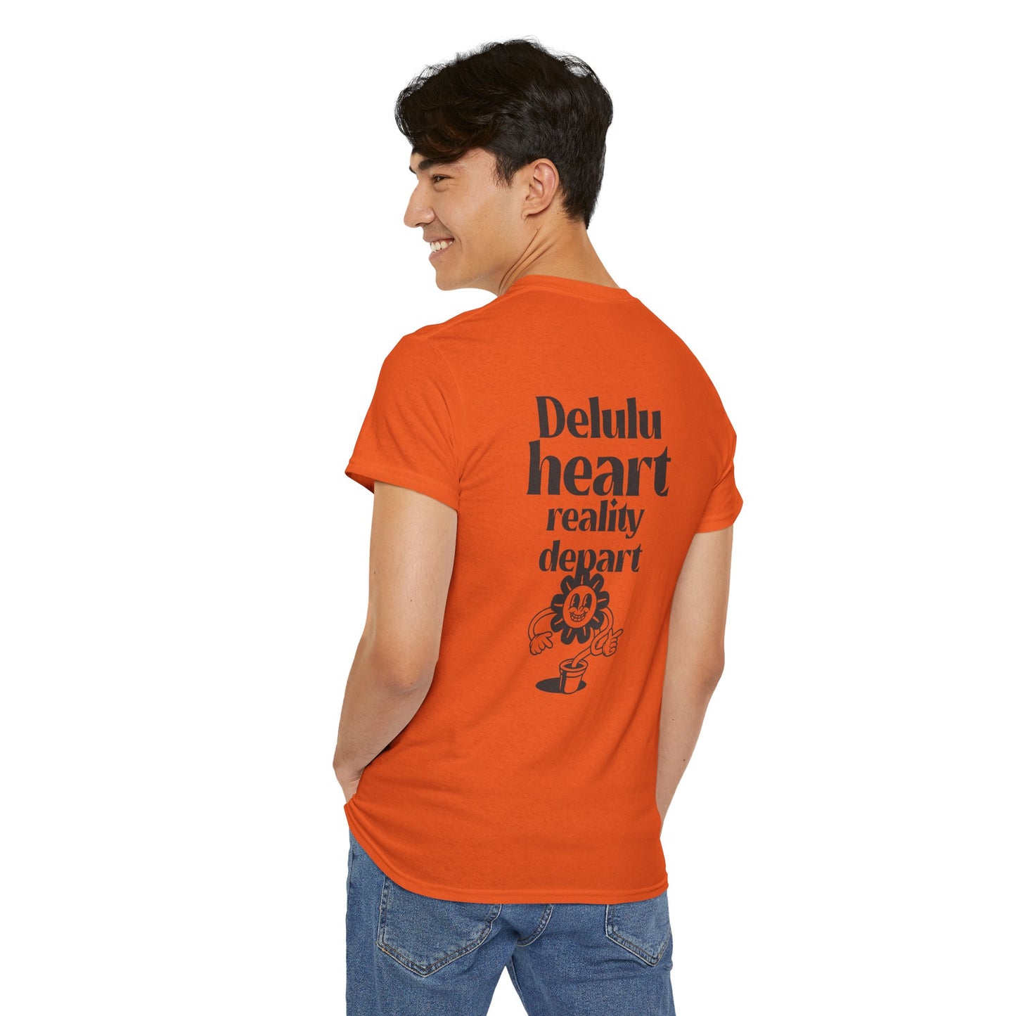 T-shirt -"Delulu Heart, Reality Depart" - Men - Romero's