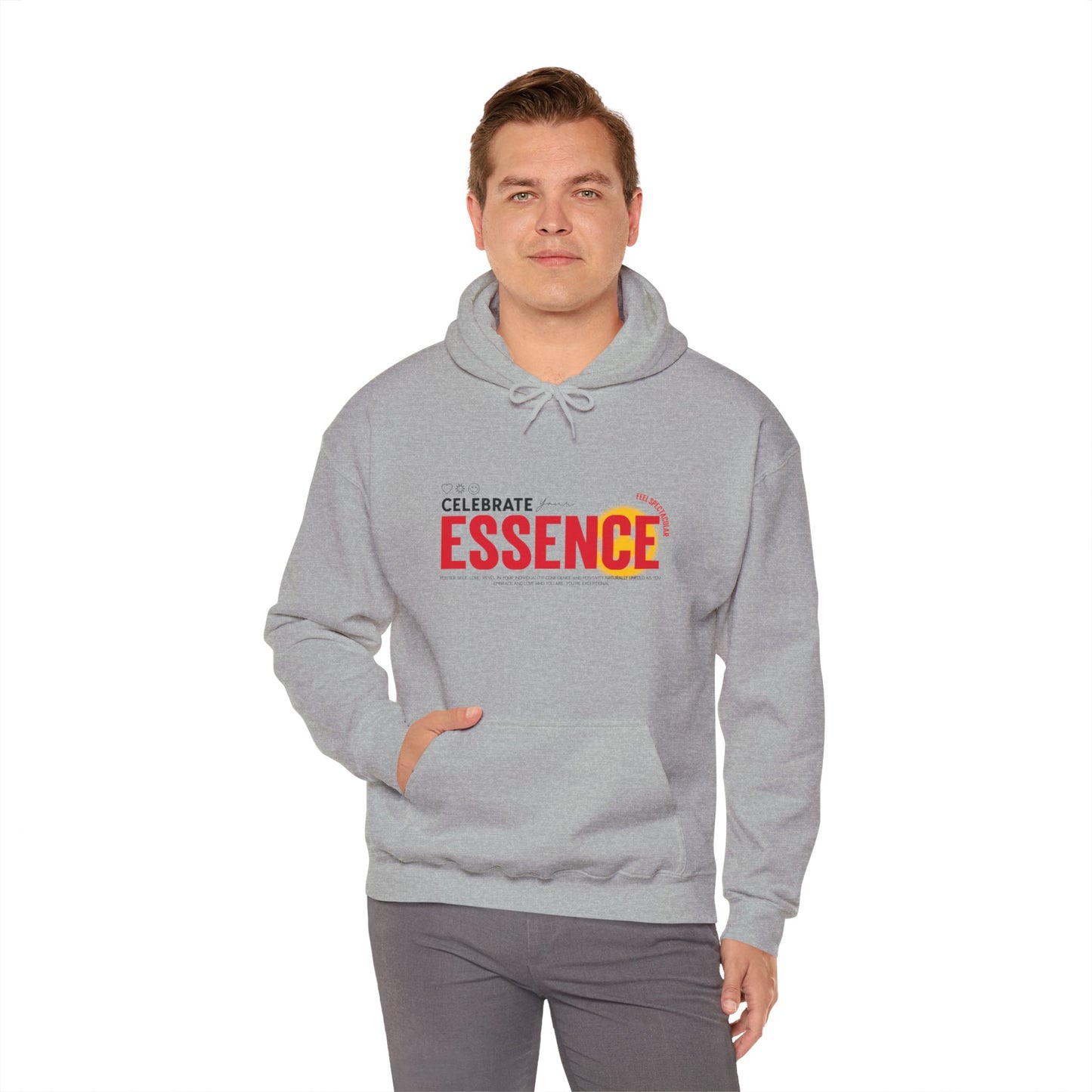 Sweatshirt con capucha "Celebrate your Essence" - Man