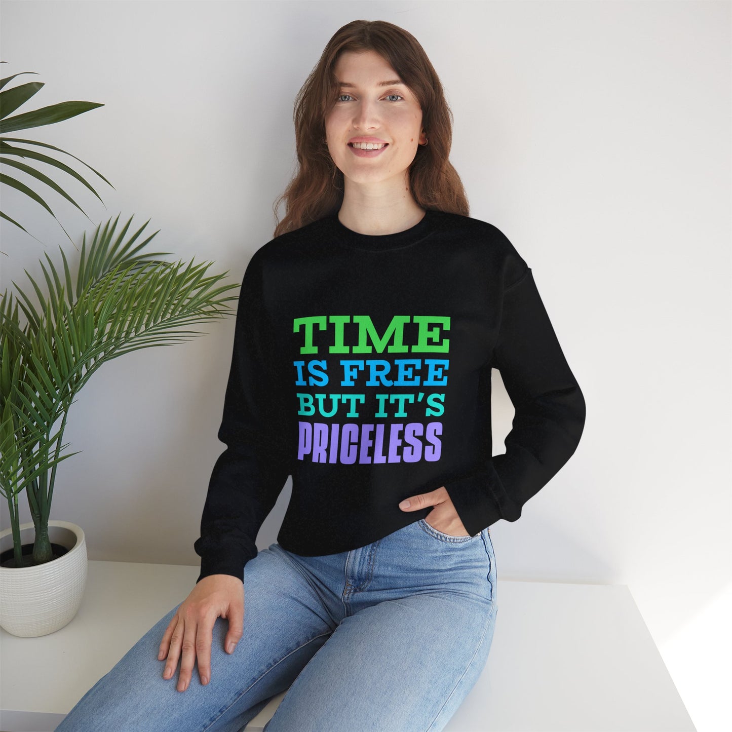 Sweatshirt "O tempo não tem preço" - Mulher