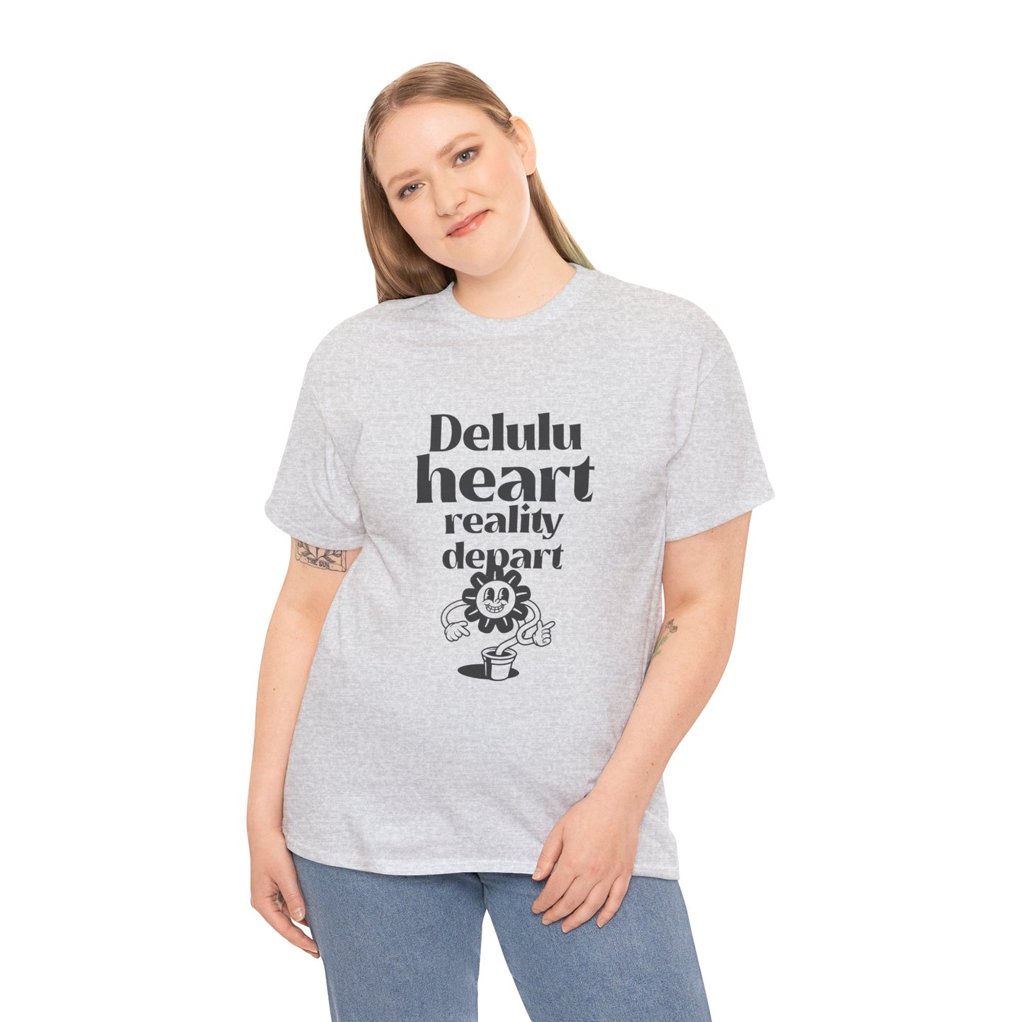 T-shirt -"Delulu Heart, Reality Depart" - Women - Romero's