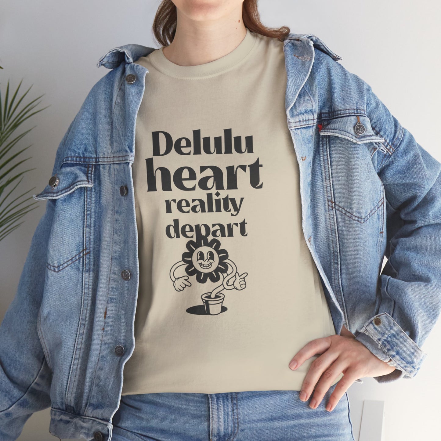 Camiseta -"Delulu Heart, Reality Depart" - Mulher - Romero's