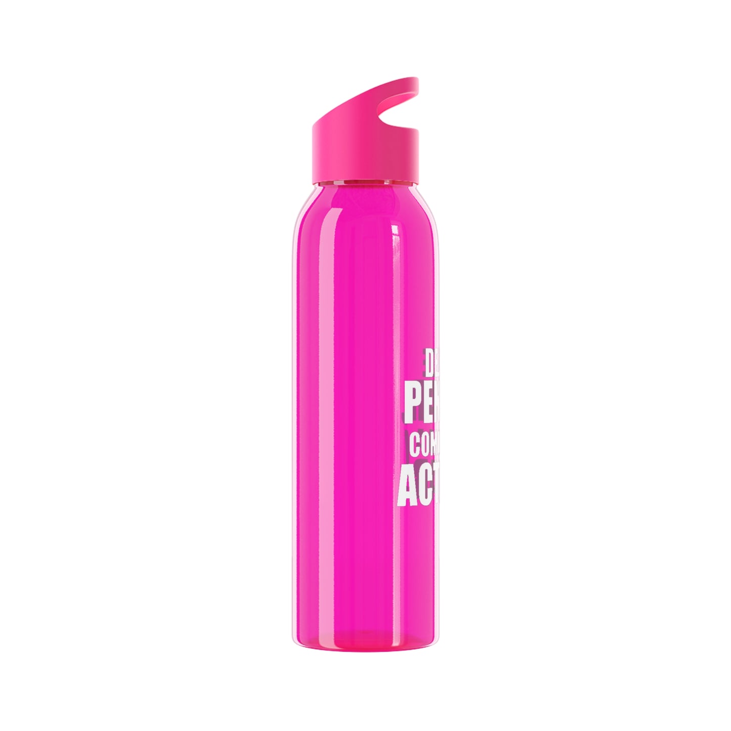 Reusable Sky Bottle - "Stop Thinking, Start Acting!"