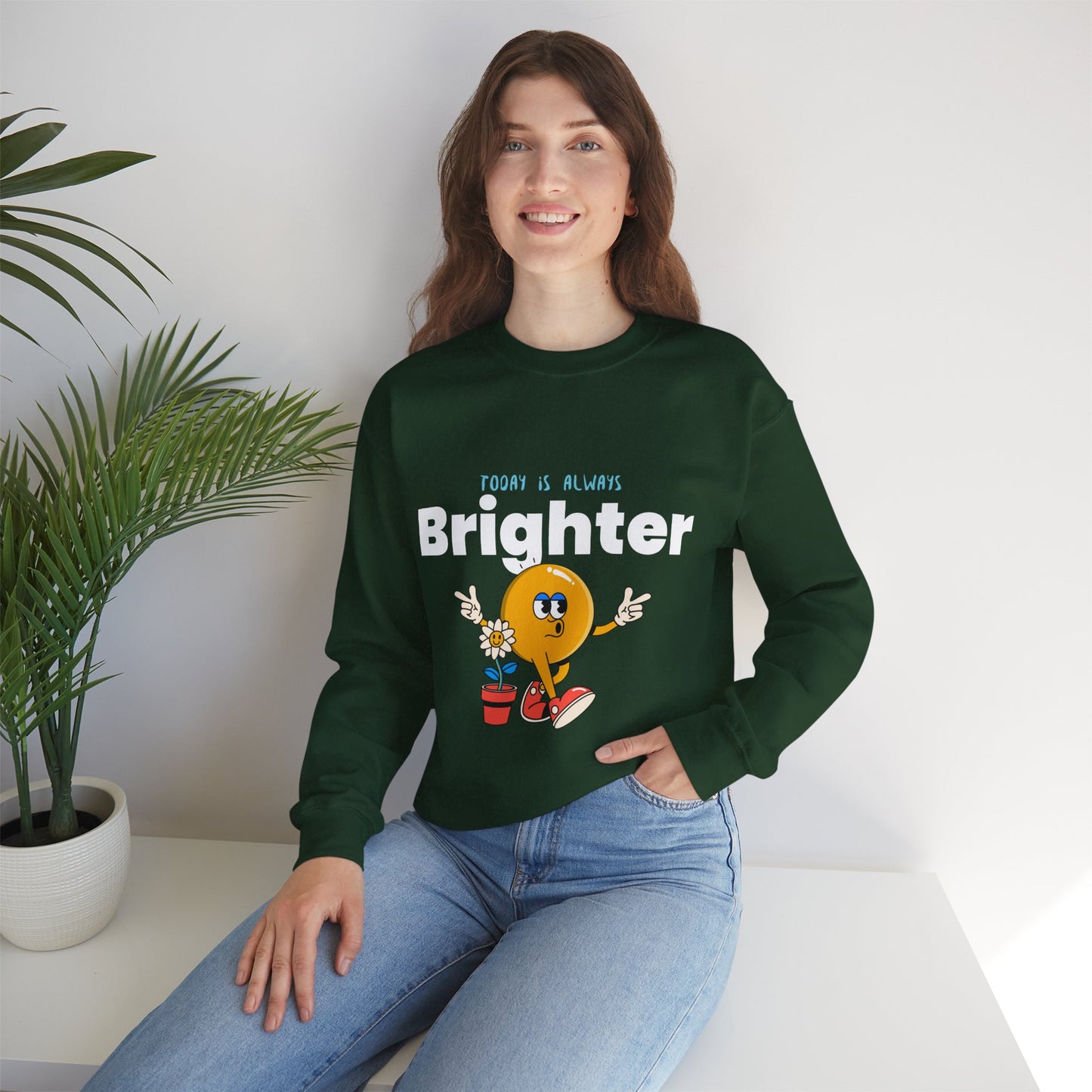 Sweatshirt "Hoje é Sempre Mais Brilhante" - Mulher