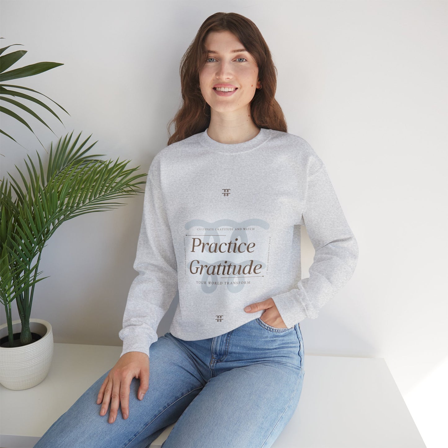 Sweatshirt "Pratique a Gratidão" - Mulher