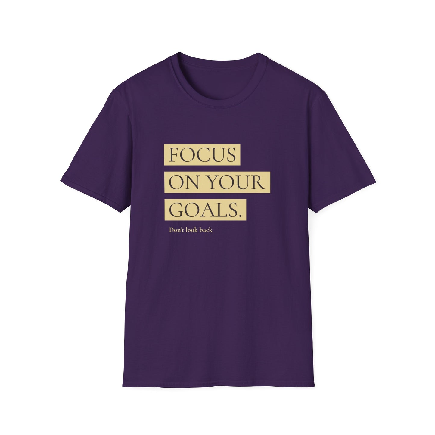 "T-shirt 'Focus on Your Goals, Don't Look Back' | Woman | Romero's: Style with Intention"