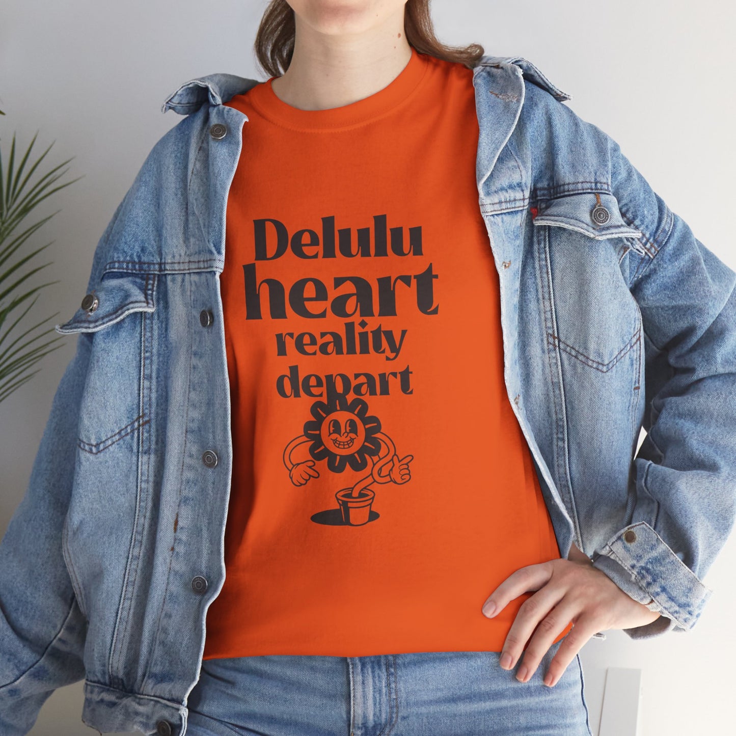 Camiseta -"Delulu Heart, Reality Depart" - Mulher - Romero's