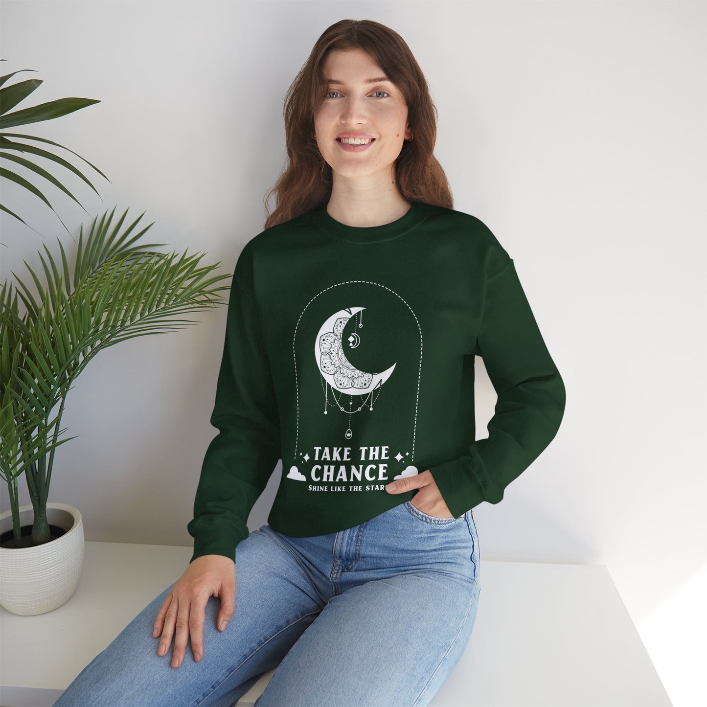 Sweatshirt "Aproveite a oportunidade, brilhe como as estrelas" - Mulher