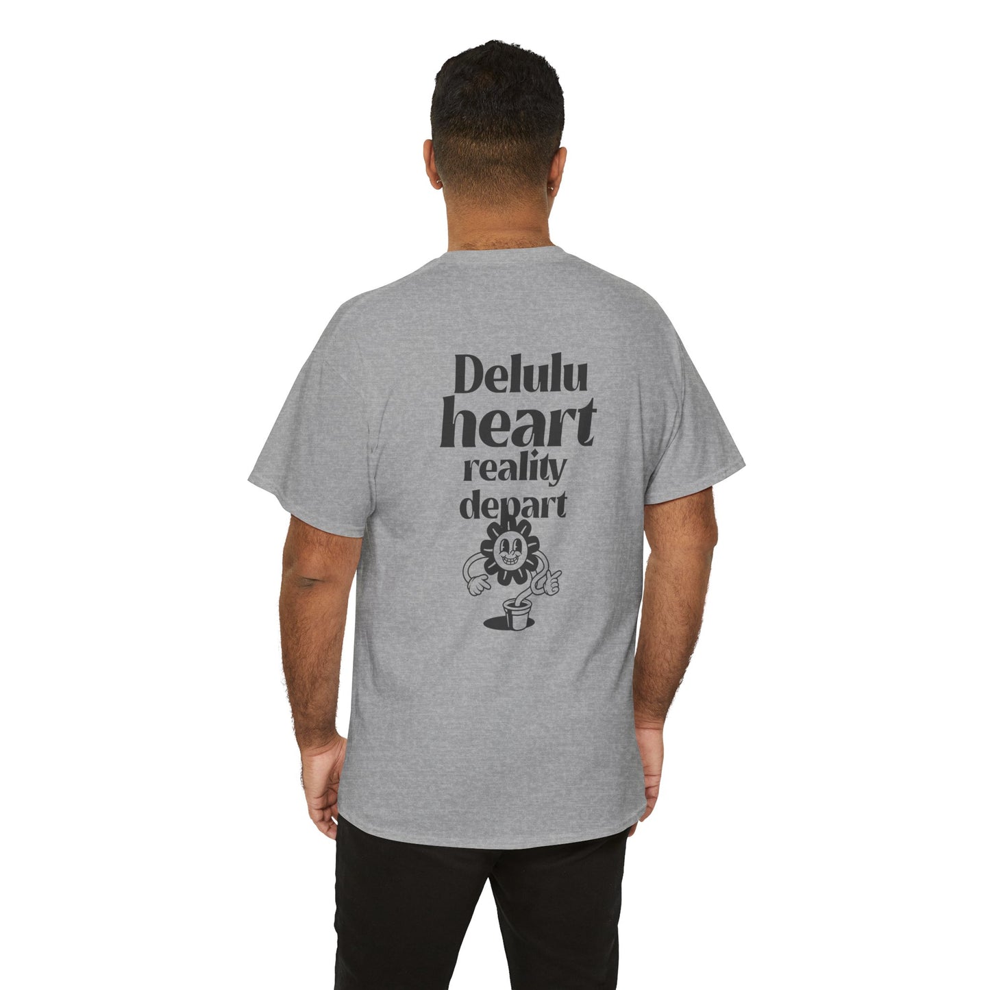 T-shirt -"Delulu Heart, Reality Depart" - Men - Romero's