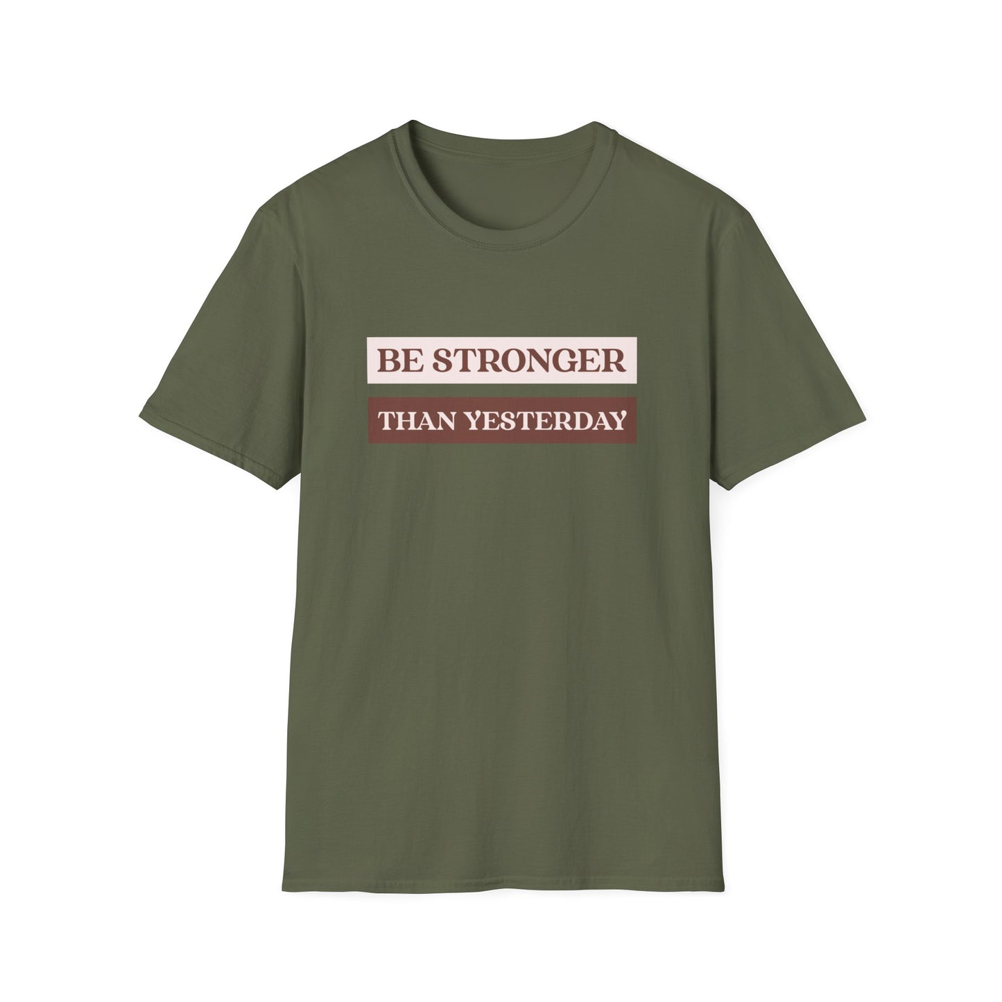 "'Be Stronger than Yesterday' T-shirt | Men | Romero's: Style with Purpose"