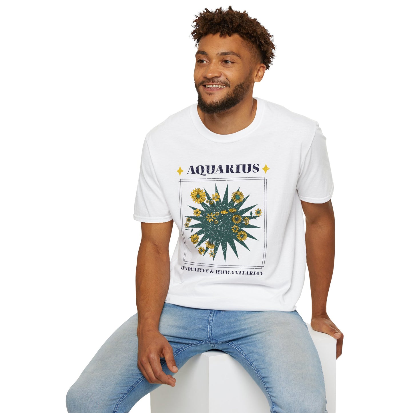 T-Shirt "Aquário: Inovador e Humanitário" - Homem