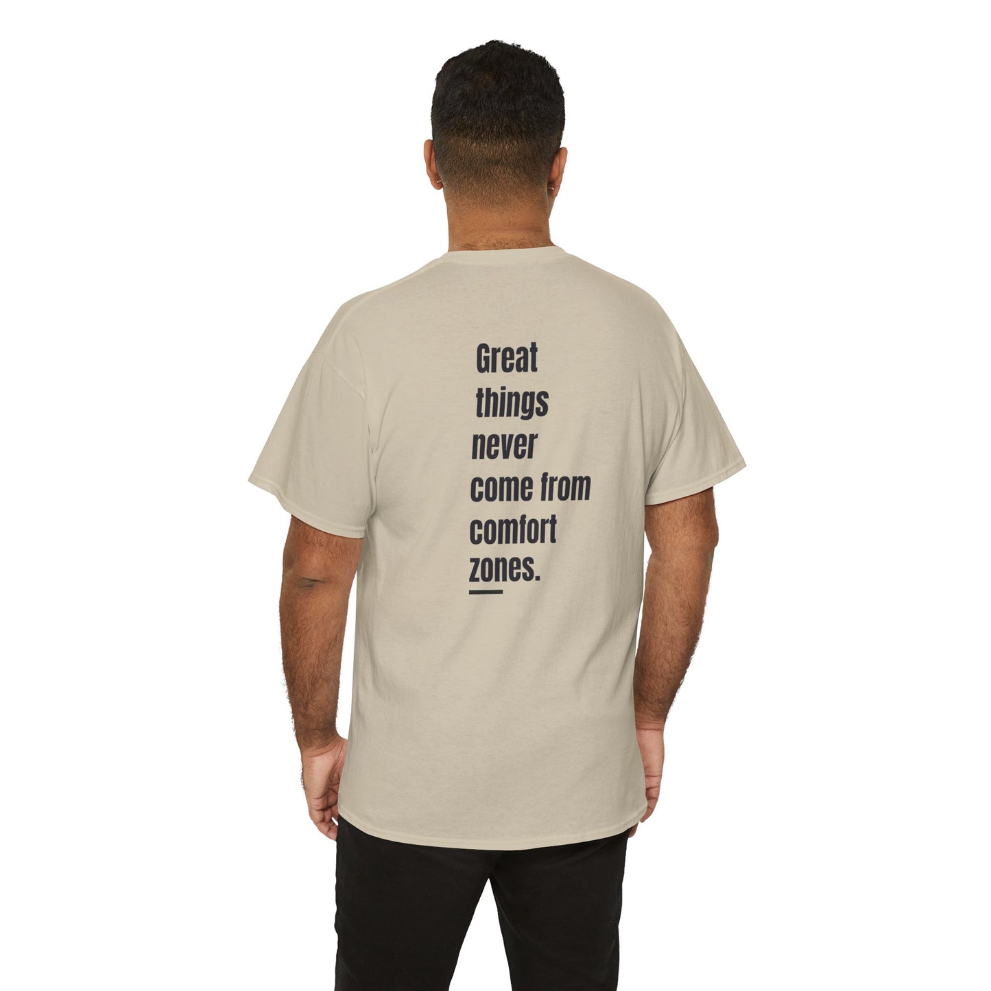 T-shirt - "Grandes coisas nunca vêm de zonas de conforto" | Homens | Romero