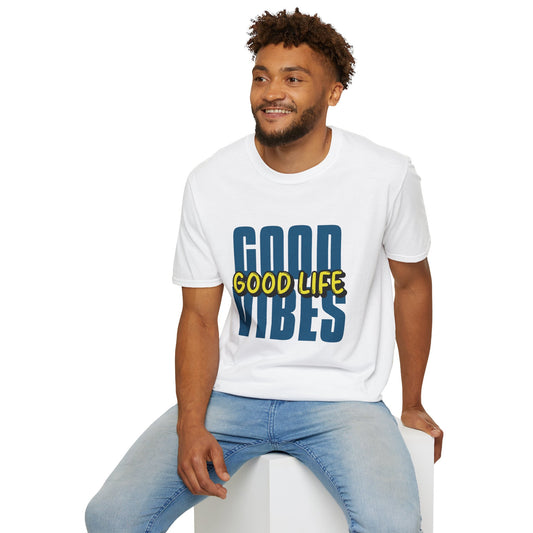 T-Shirt "Boas Vibrações, Boa Vida" - Homem