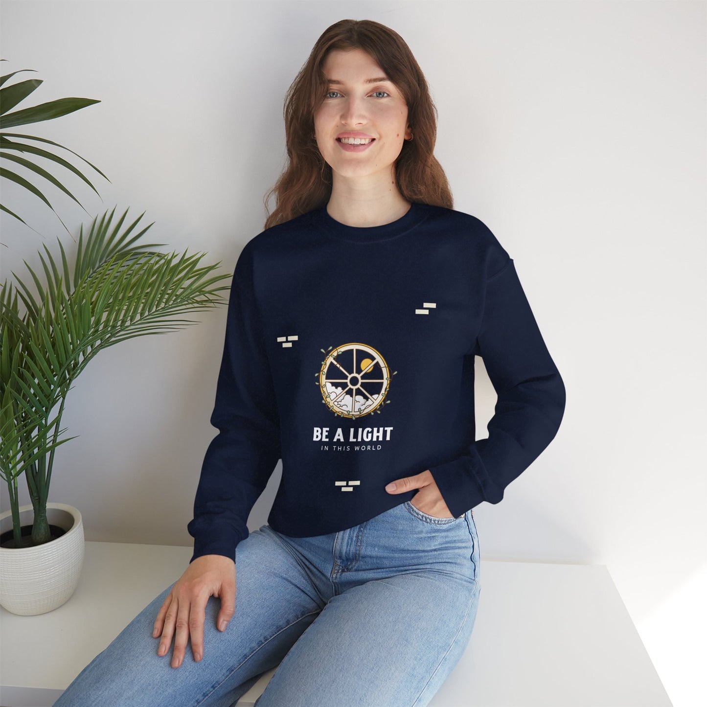 Sweatshirt "Be a Light in this World" - Women