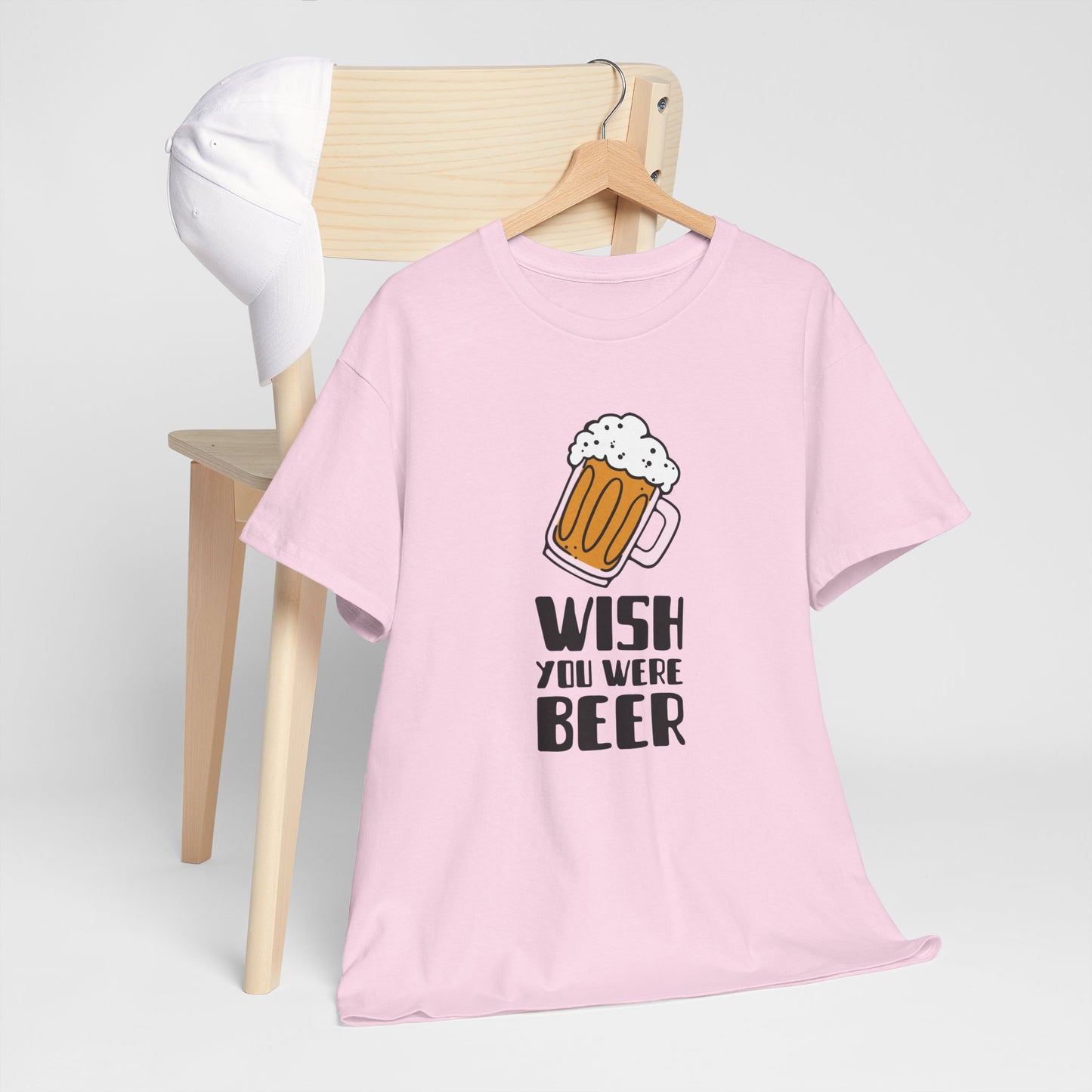 Camiseta masculina "Wish You Were Beer" - Conforto casual com um toque especial da Romero's