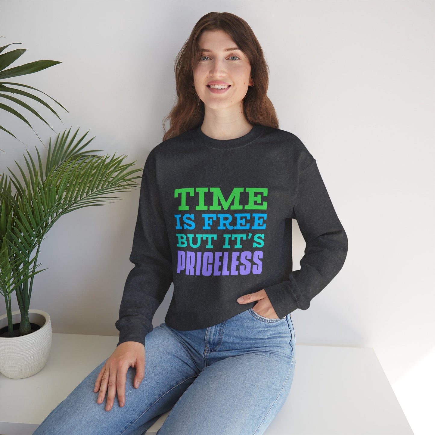 Sweatshirt "O tempo não tem preço" - Mulher