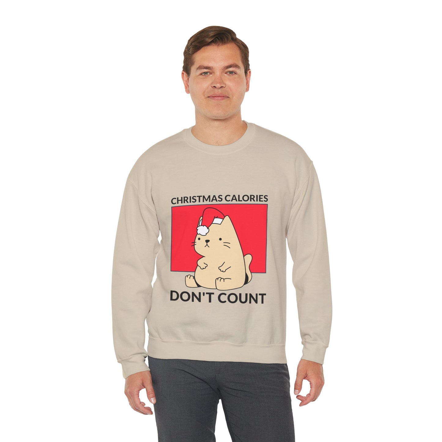 Sweatshirt "Christmas Calories Don't Count" - Man