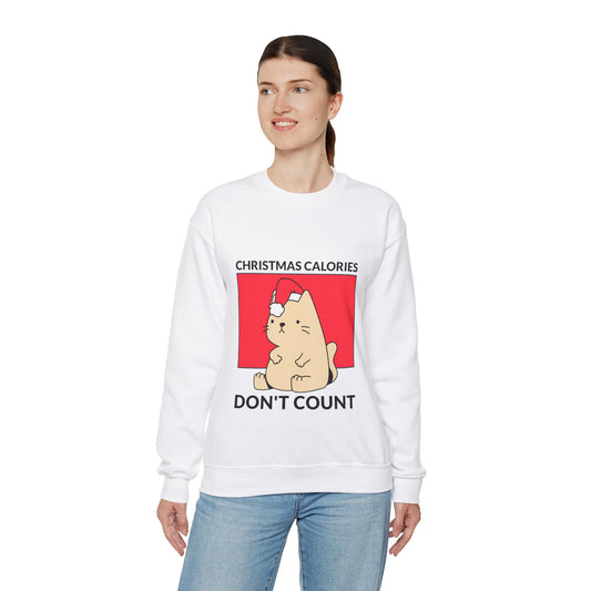 Sweatshirt "Christmas Calories Don't Count" - Woman