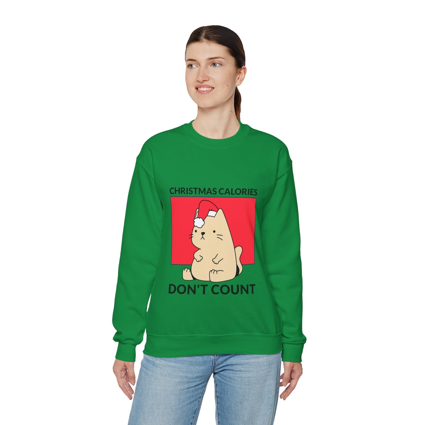 Sweatshirt "Christmas Calories Don't Count" - Woman