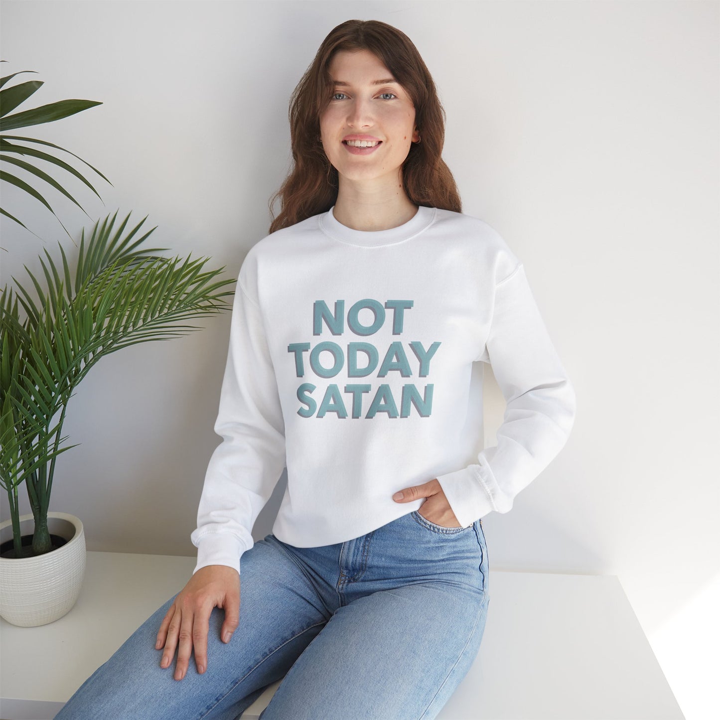 Sweatshirt "Not Today Satan" - Woman