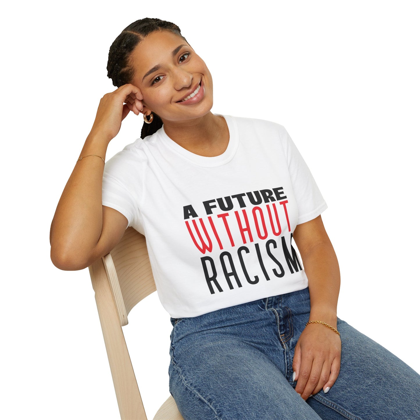 T-shirt  'A Future Without Racism'  | Woman | Un Paso Hacia un Mundo Más Inclusivo en Romero's