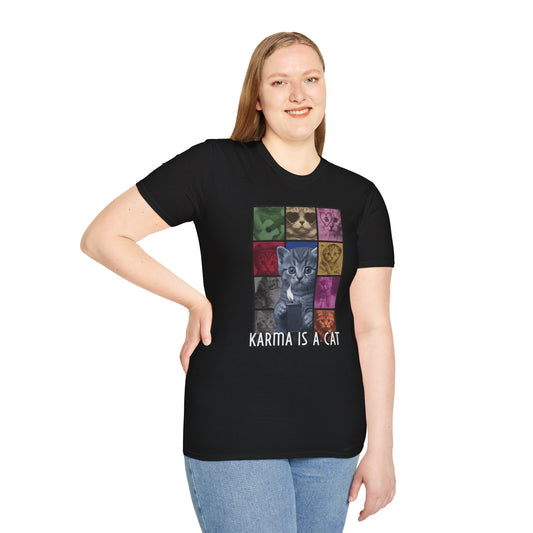 T-shirt "Karma é um Gato" - Mulher