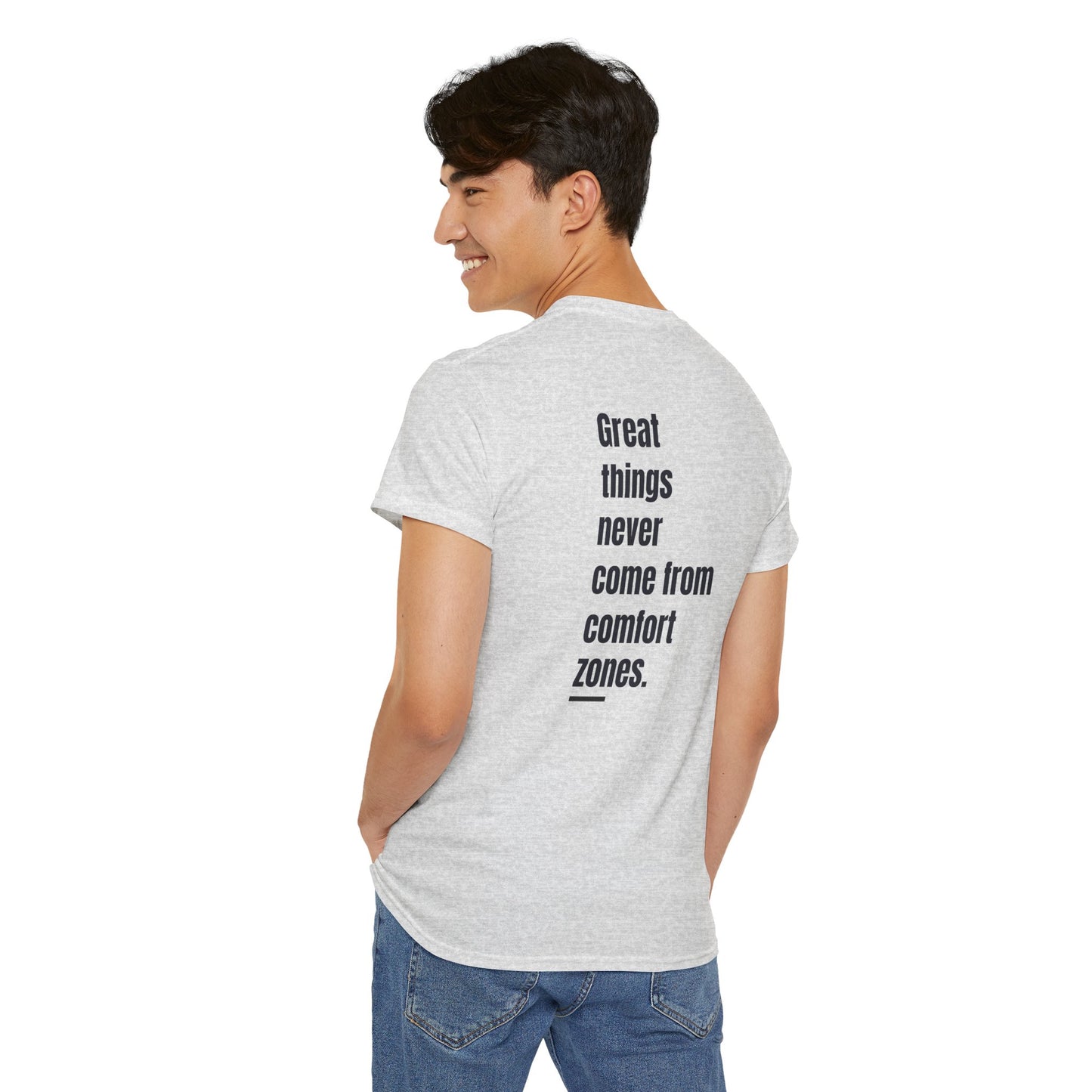 T-shirt - "Grandes coisas nunca vêm de zonas de conforto" | Homens | Romero