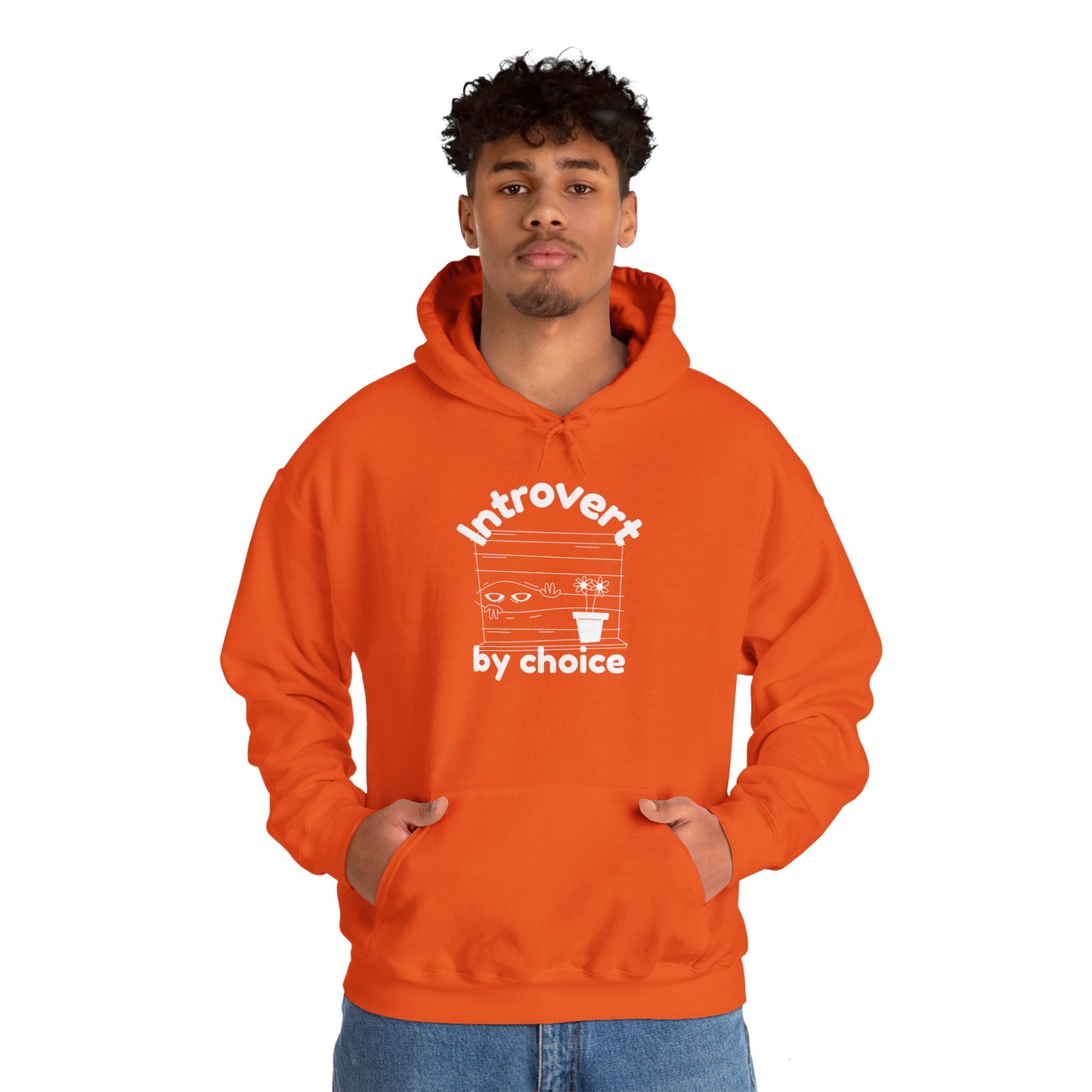 "Introvert by choice" Hooded Sweatshirt - Man