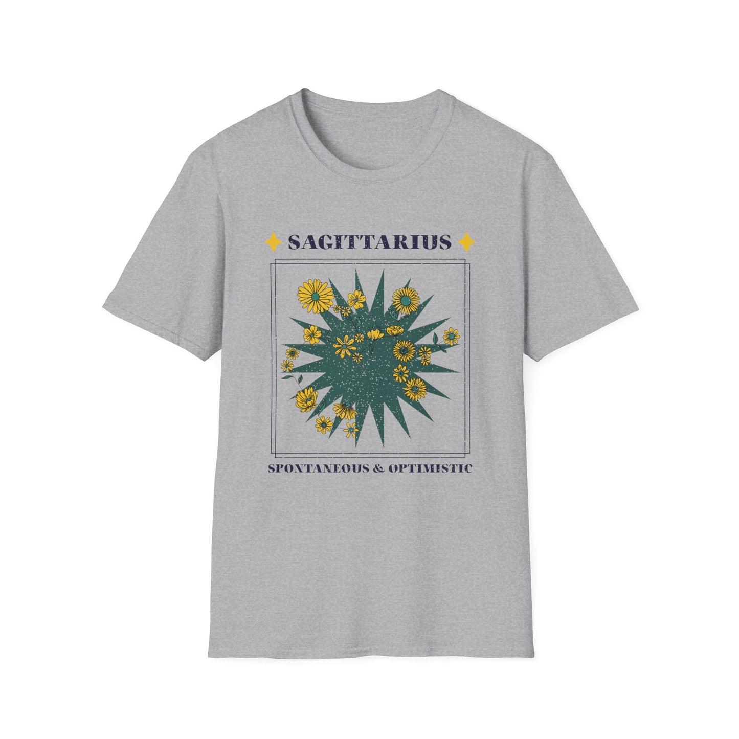 T-Shirt "Sagitário: Espontâneo e Otimista" - Homem 