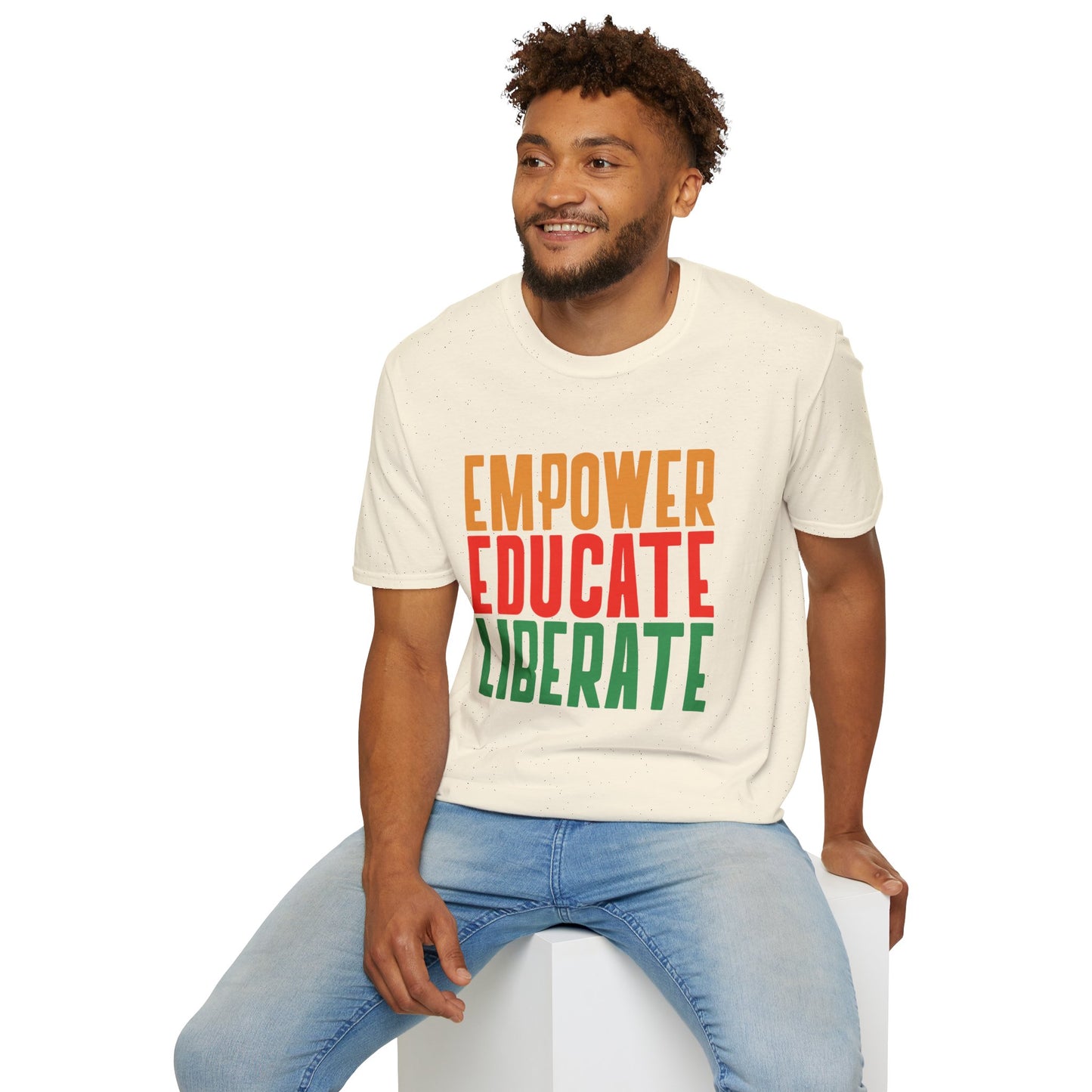 'Empower, Educate, Liberate' T-Shirt: Celebrating Diversity at Romero's | Men