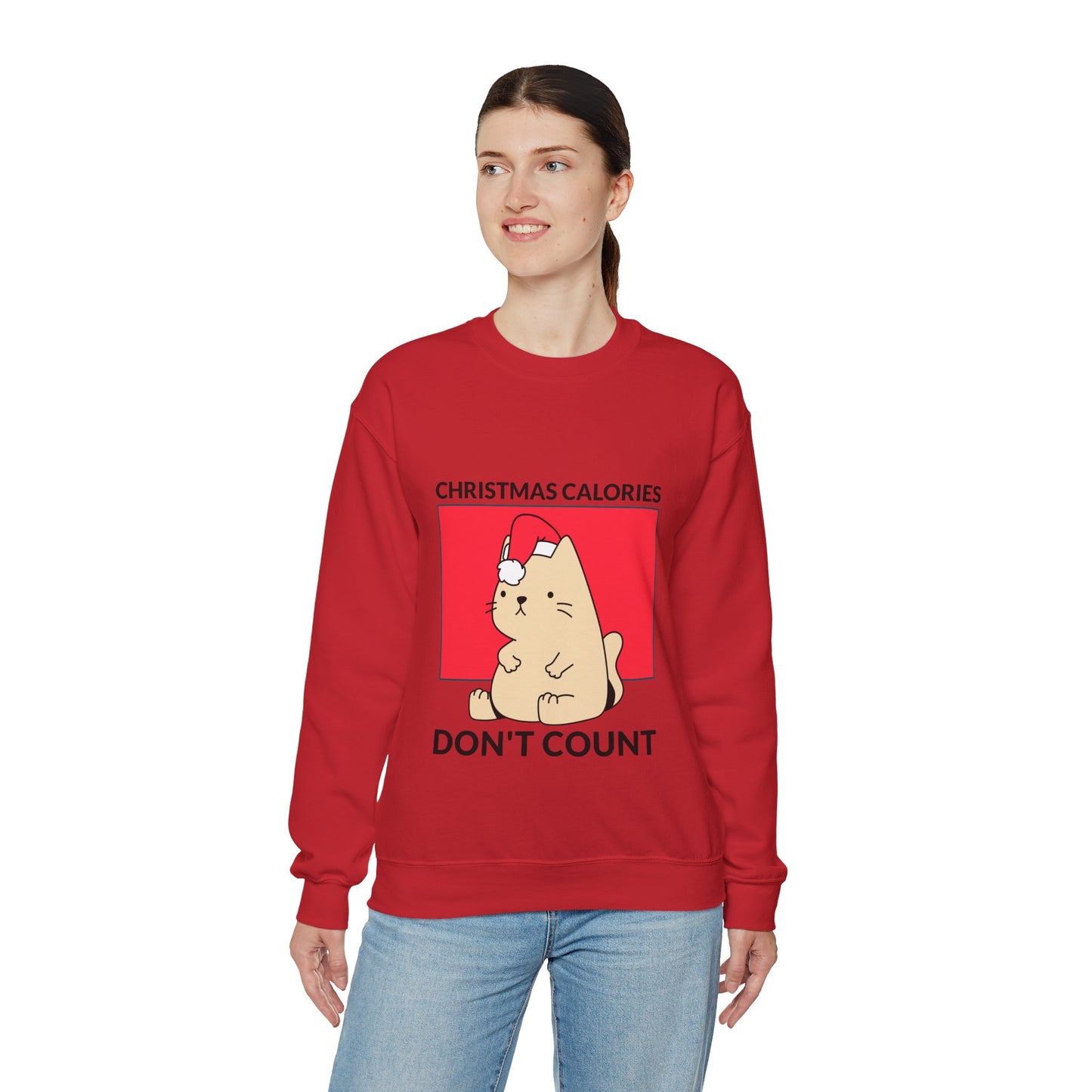 Sweatshirt "Christmas Calories Don't Count" - Woman