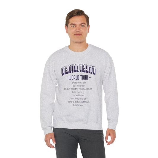 'Mental Health World Tour' Sweatshirt | Men | Romero's: Style with Purpose"