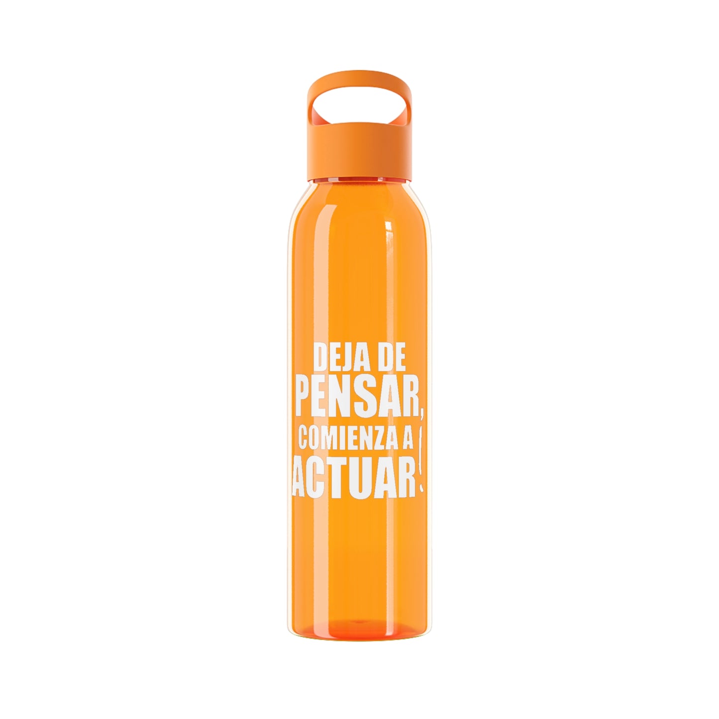 Reusable Sky Bottle - "Stop Thinking, Start Acting!"