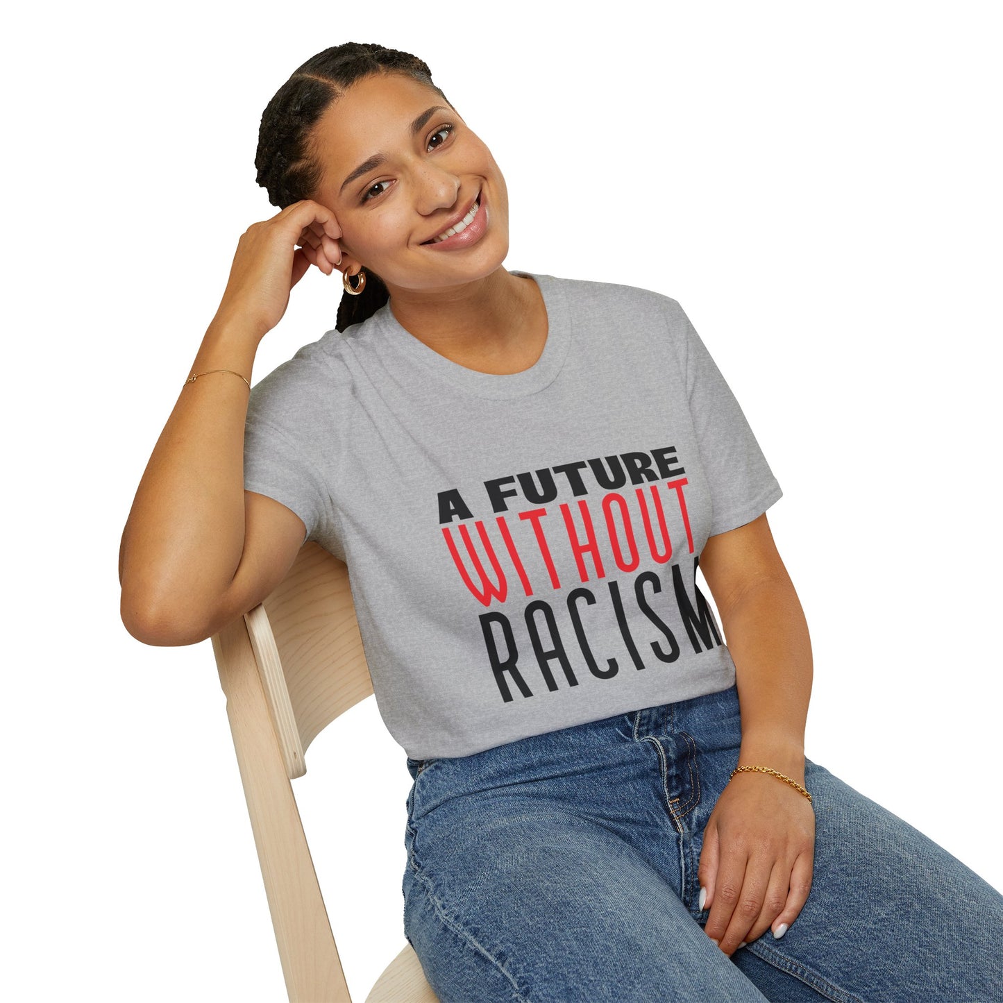 T-shirt  'A Future Without Racism'  | Woman | Un Paso Hacia un Mundo Más Inclusivo en Romero's