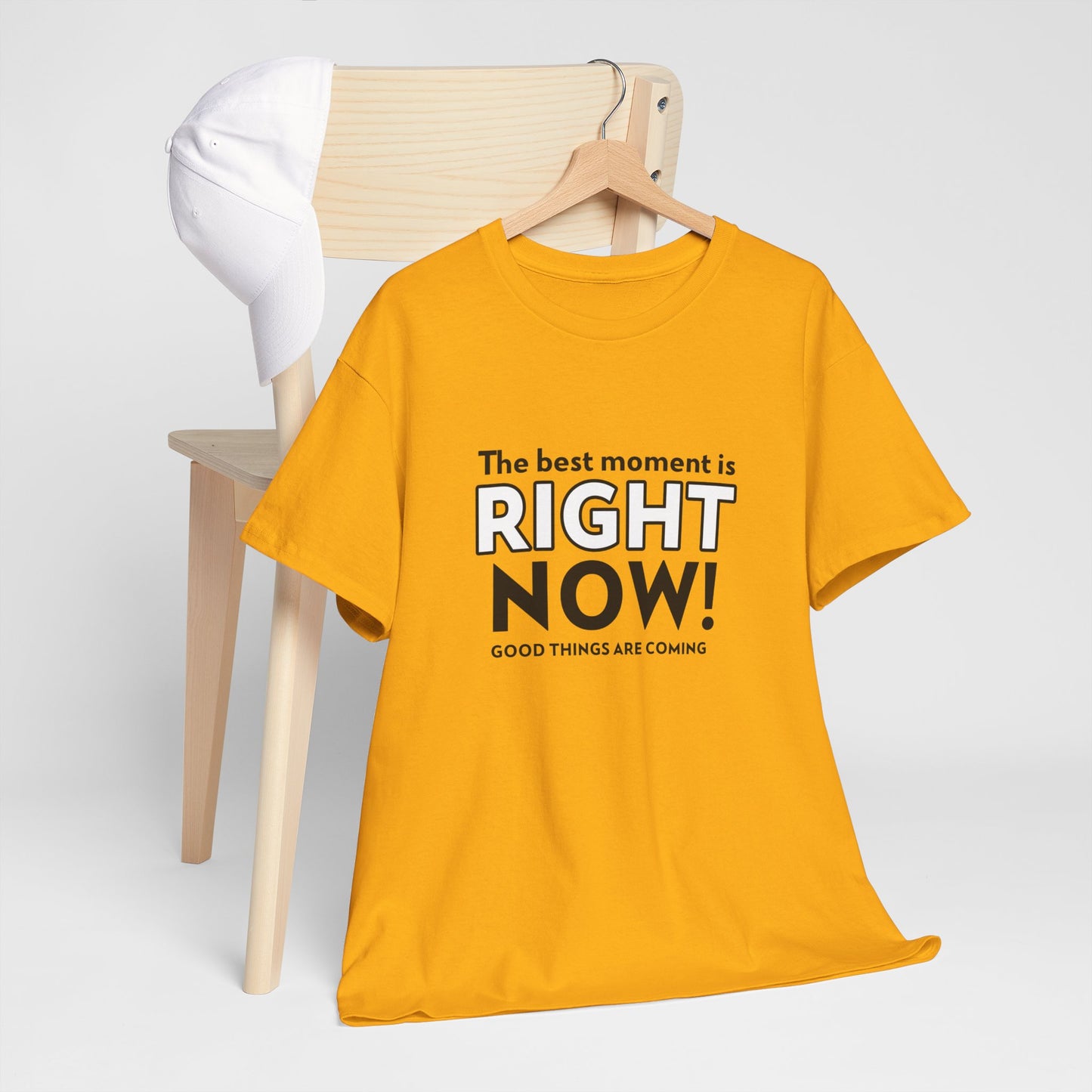 "The Best Moment is Right Now! Good Things Are Coming" Men's T-Shirt - Stay Positive with Romero's