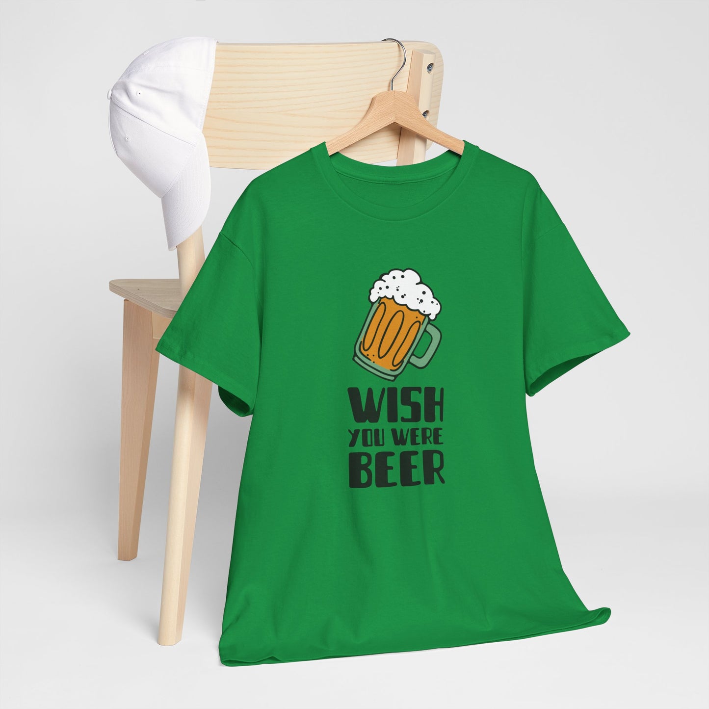 Camiseta masculina "Wish You Were Beer" - Conforto casual com um toque especial da Romero's