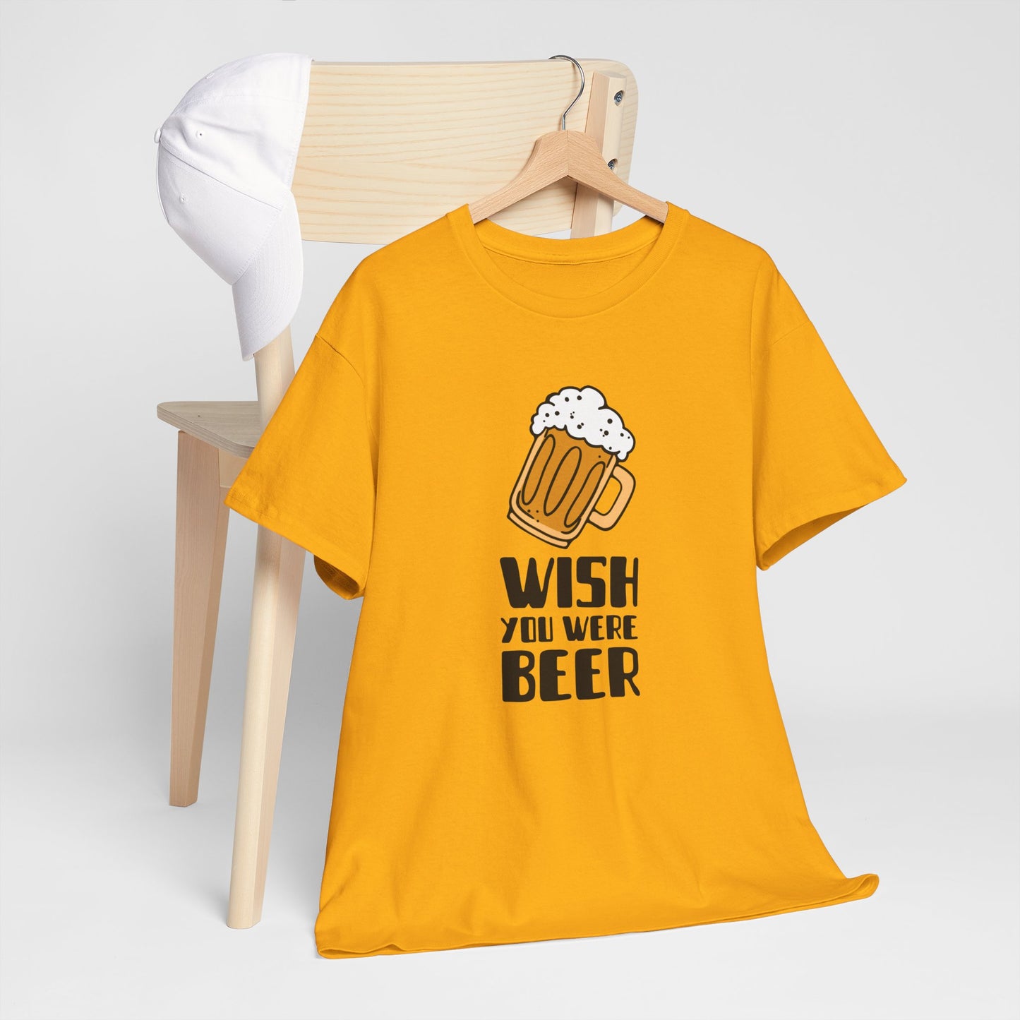 Camiseta masculina "Wish You Were Beer" - Conforto casual com um toque especial da Romero's