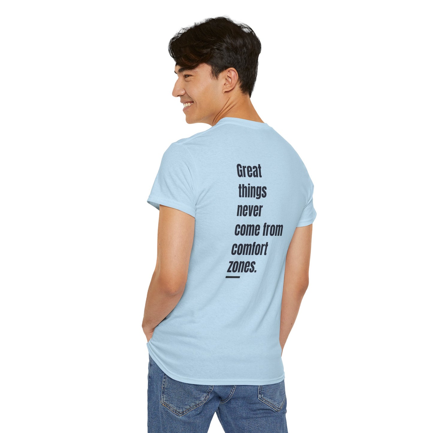 T-shirt - "Grandes coisas nunca vêm de zonas de conforto" | Homens | Romero