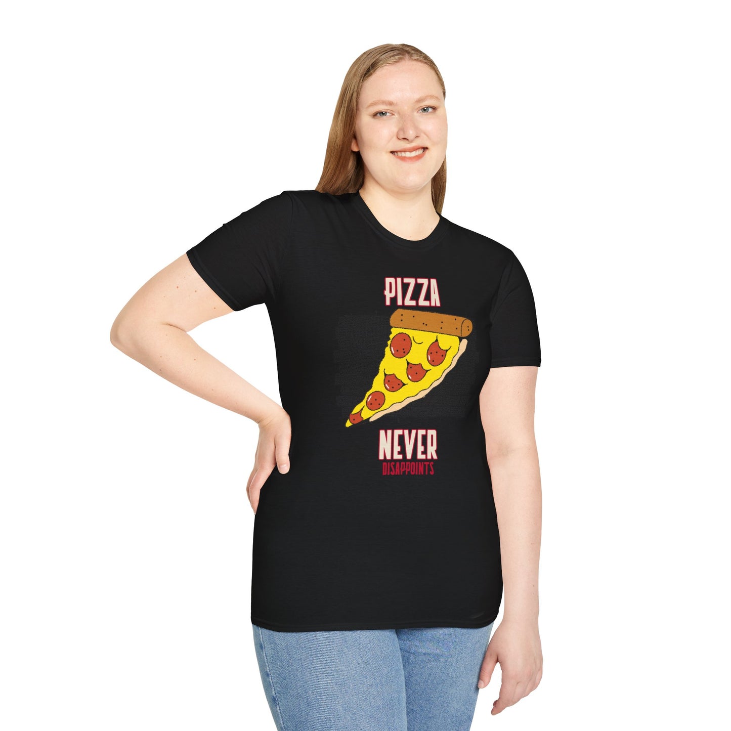 T-shirt "Pizza Nunca Decepciona" - Mulher