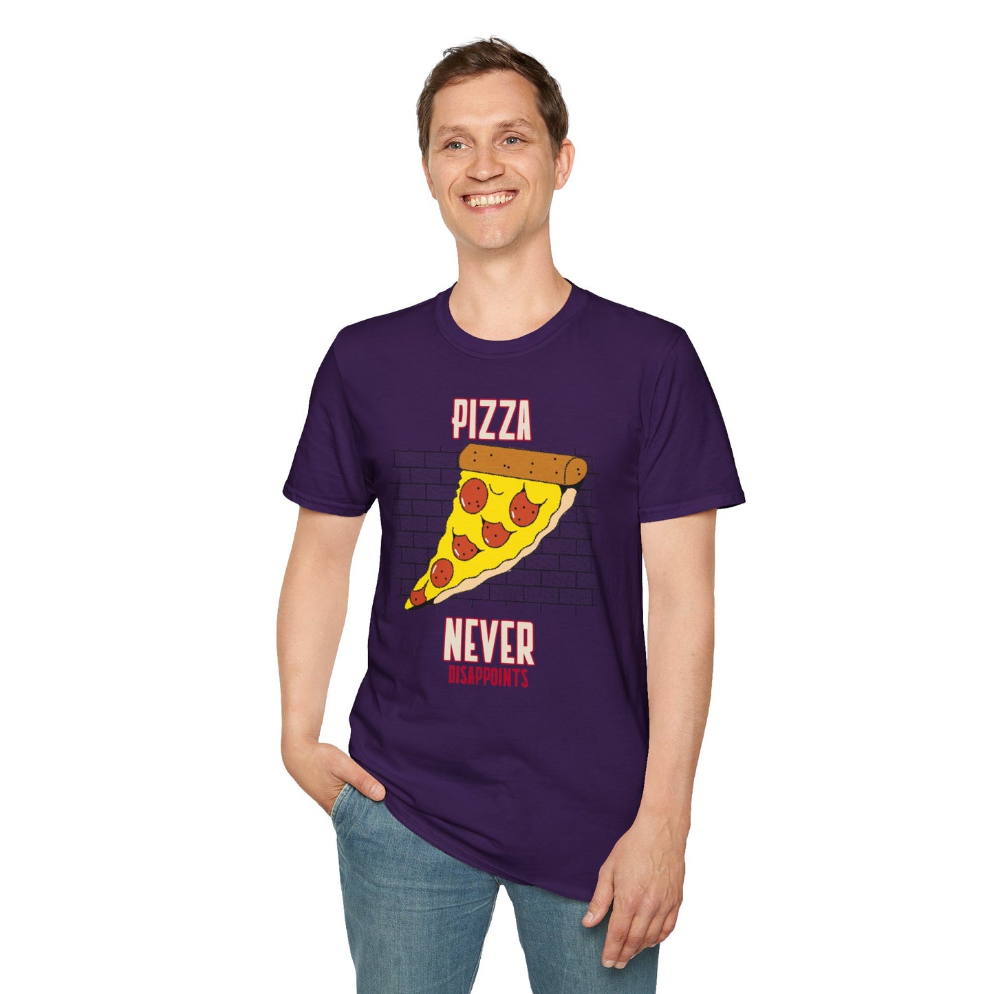 T-shirt "Pizza Nunca Decepciona" - Homem