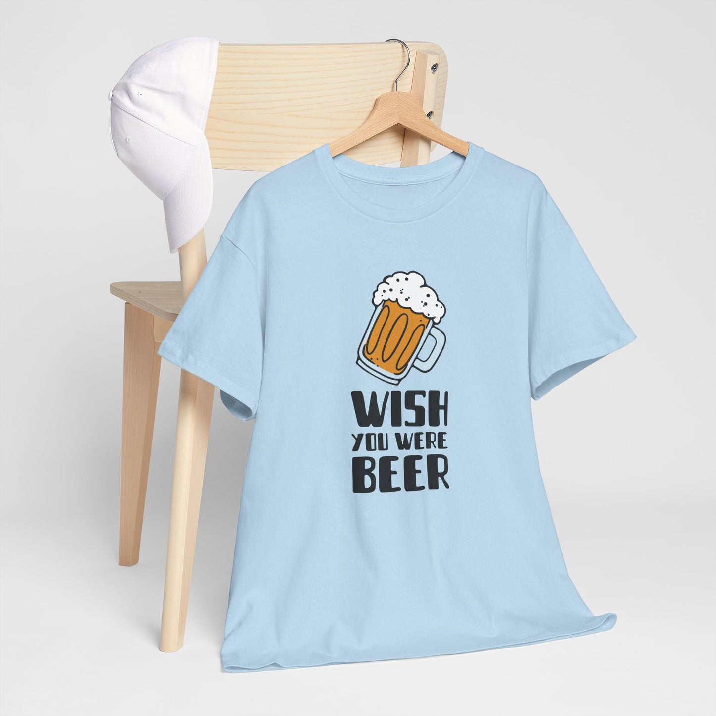 Camiseta masculina "Wish You Were Beer" - Conforto casual com um toque especial da Romero's