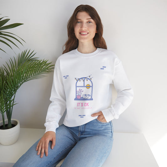 Sweatshirt "Tudo bem ser você mesmo" - Mulher