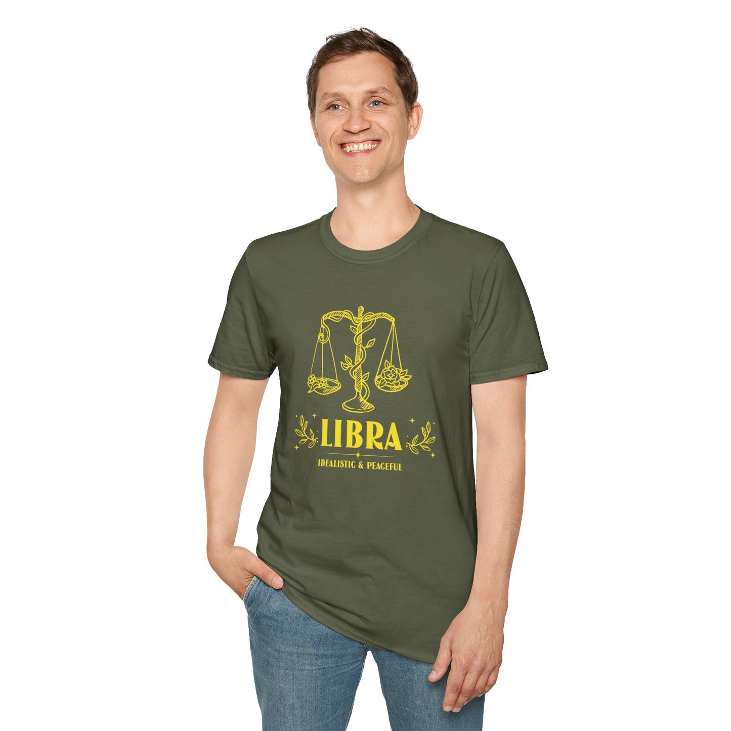 T-Shirt "Libra: Idealistic and Peaceful" | Men