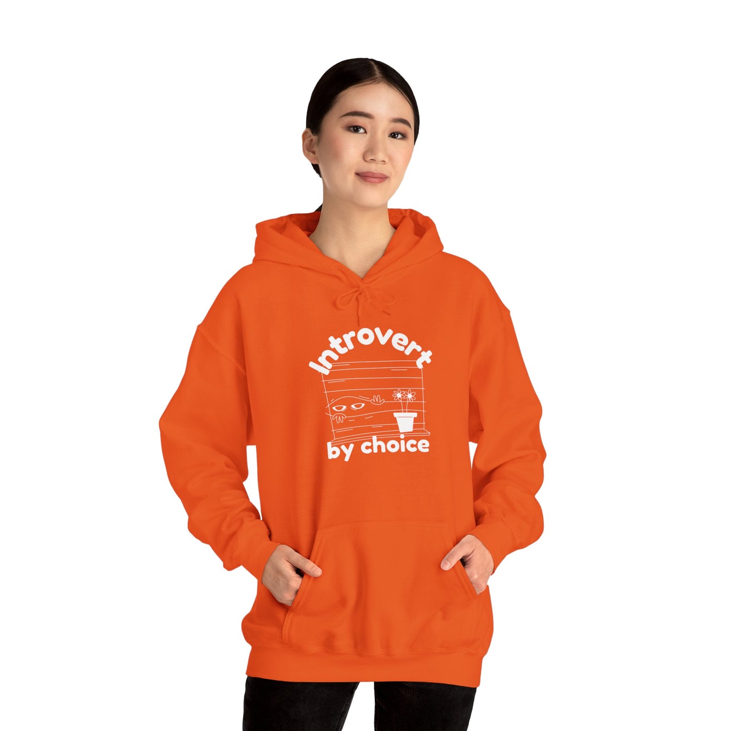 "Introvert by choice" Hooded Sweatshirt - Woman