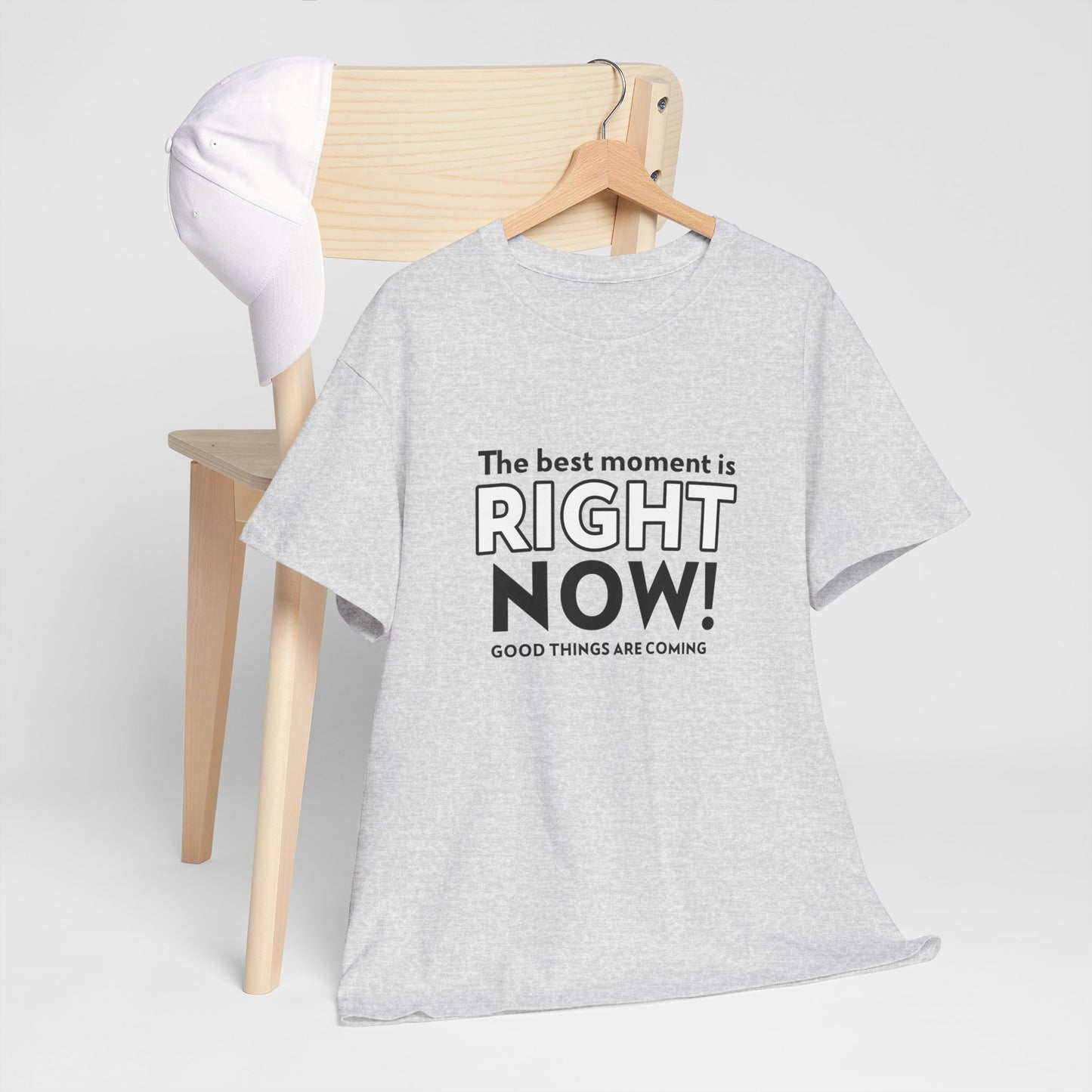 "The Best Moment is Right Now! Good Things Are Coming" Men's T-Shirt - Stay Positive with Romero's